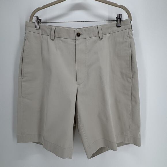 Brooks Brothers Shorts Mens 34 Flat Front Classic Chino Casual - Picture 1 of 6